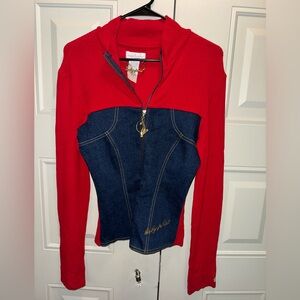 Vintage baby phat jean and sweater zip up